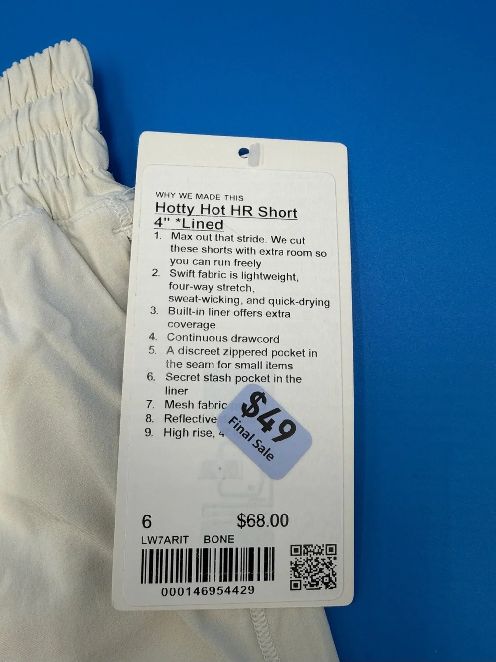 Lululemon Hotty Hot High-Rise Lined Short 4"
Bone - Picture 5 of 10